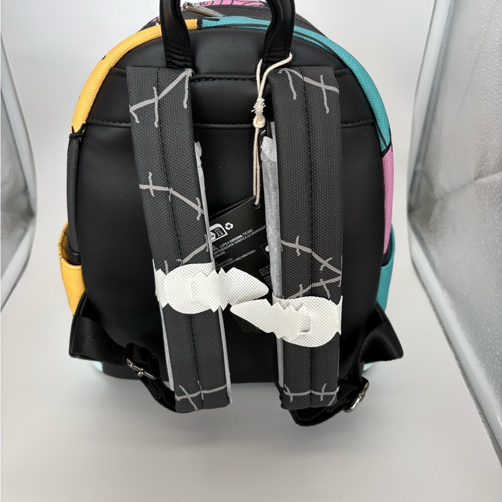 Loungefly Patchwork Mini Backpack in Teal, Yellow… - image 2